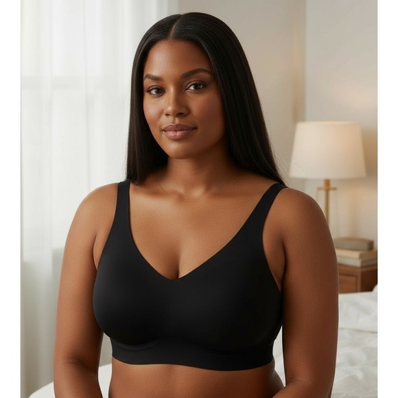 Victorias Secret 38DDD Allegro Supersoft Medium Support Sport Bra Black Mesh - Picture 2 of 11